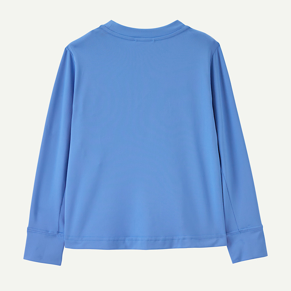 Patagonia Baby L/S Cap Silkweight T-Shirt - Rainbow Wave: Abundant Blue