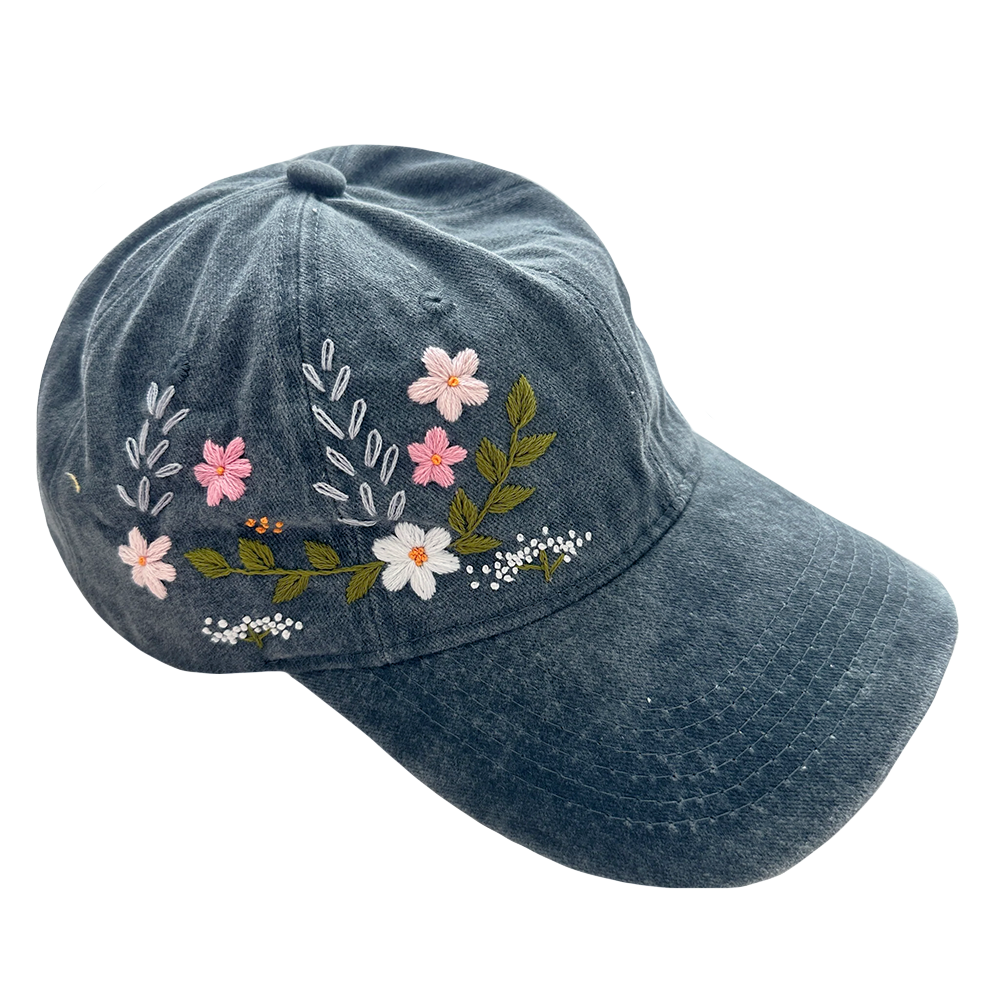Quince Fables Quince Fables Embroidered Baseball Cap - Flower Garden