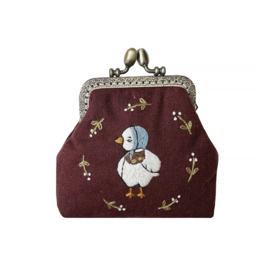 Quince Fables Quince Fables Embroidered Coin Purse - Blue Duck