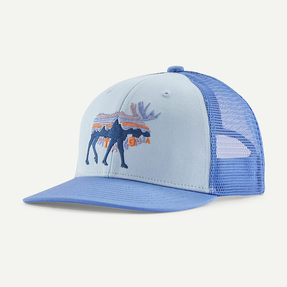 Patagonia Kids Trucker Hat - Fitz Roy Moose: Fleck Blue