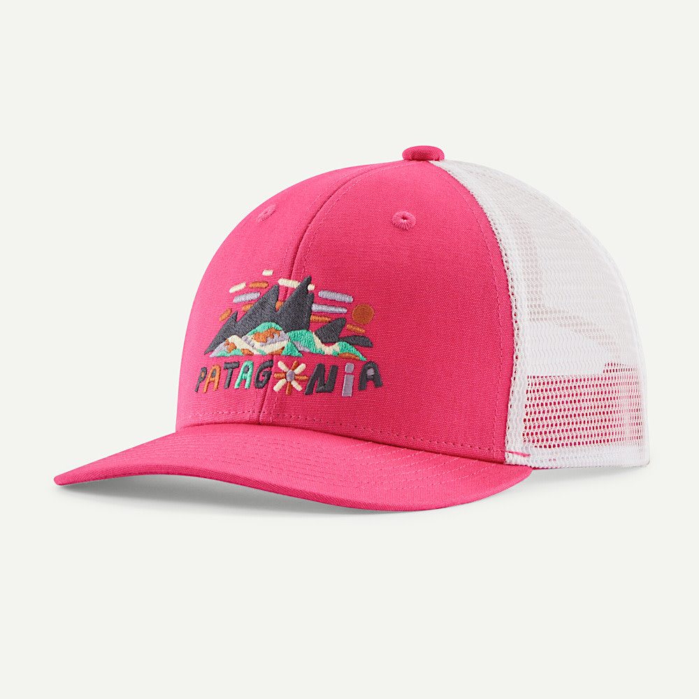 Patagonia Kids Trucker Hat - Fitz Roy Superbloom: Luminous Pink