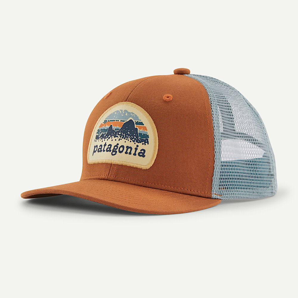 Patagonia Kids Trucker Hat - Skyline Stencil: Robin Brown