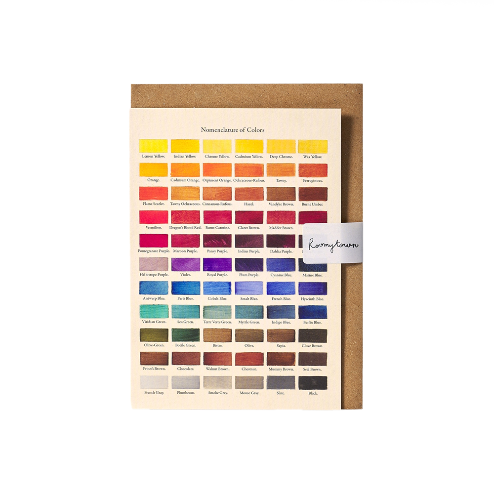 Roomytown Card - Nomenclature of Colors