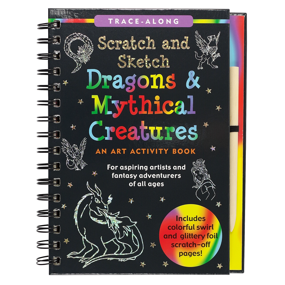 Peter Pauper Scratch and Sketch Activity Book - Dragons & Mythical Creatures