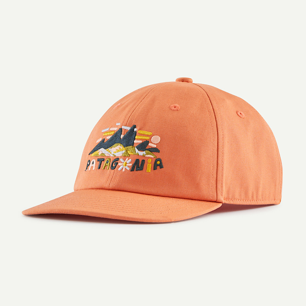 Patagonia Kids Funhoggers Hat - Fitz Roy Superbloom: Rock Melon