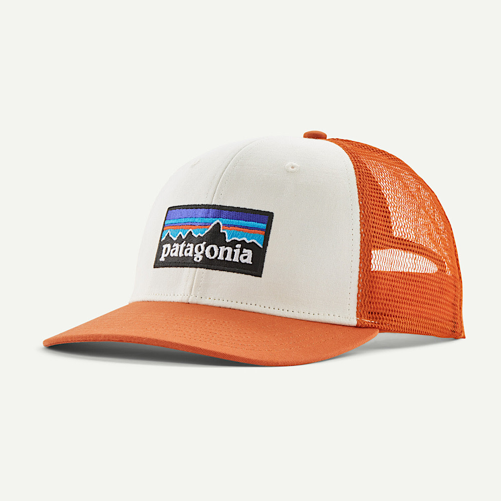 Patagonia Patagonia P-6 Logo Trucker Hat - White w/Redtail Rust