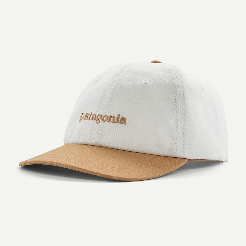 Patagonia Trad Cap Fitz Roy Icon - Text Logo: Birch White w/Grayling Brown