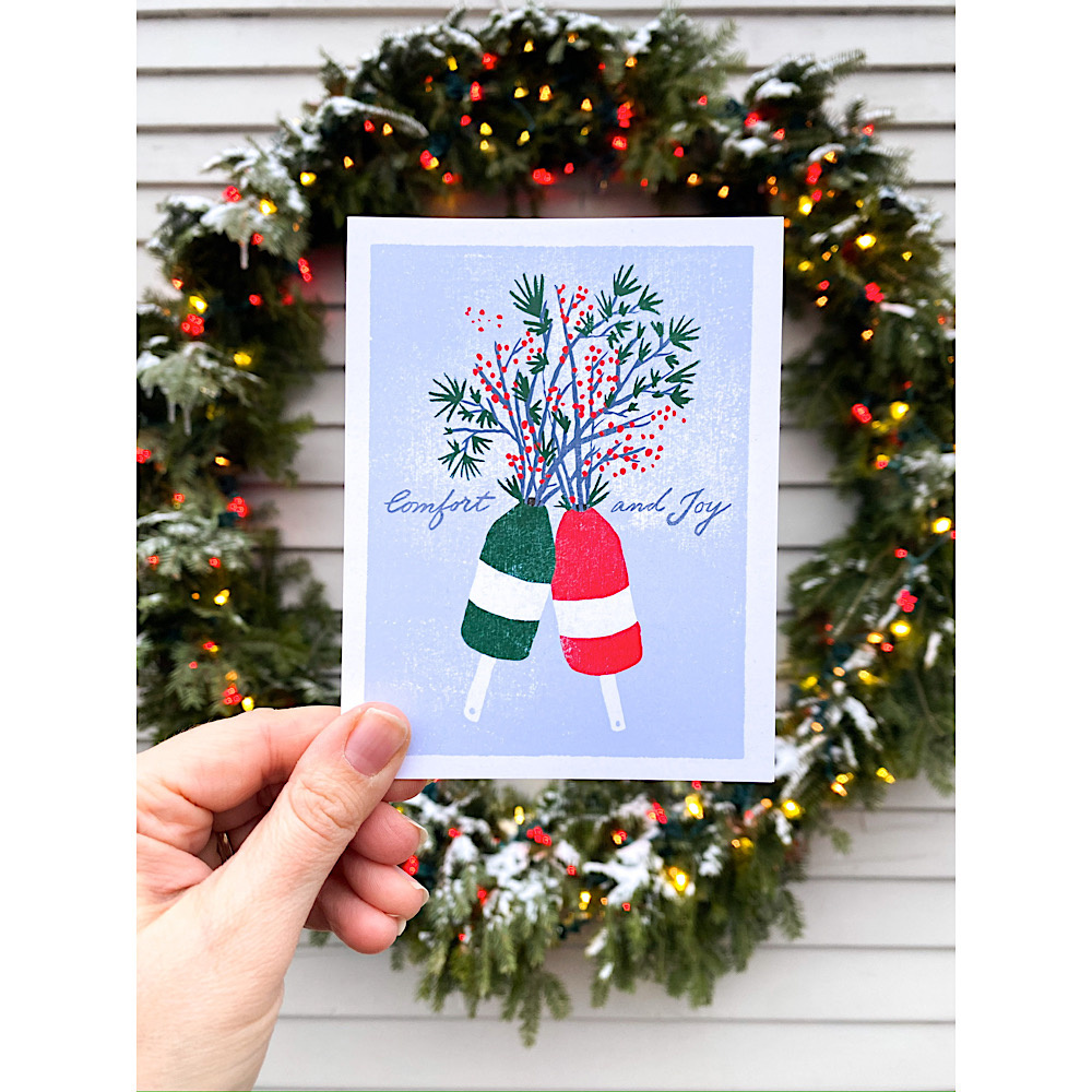 Daytrip Society - Comfort and Joy Buoys Holiday Card - Box Set of 8