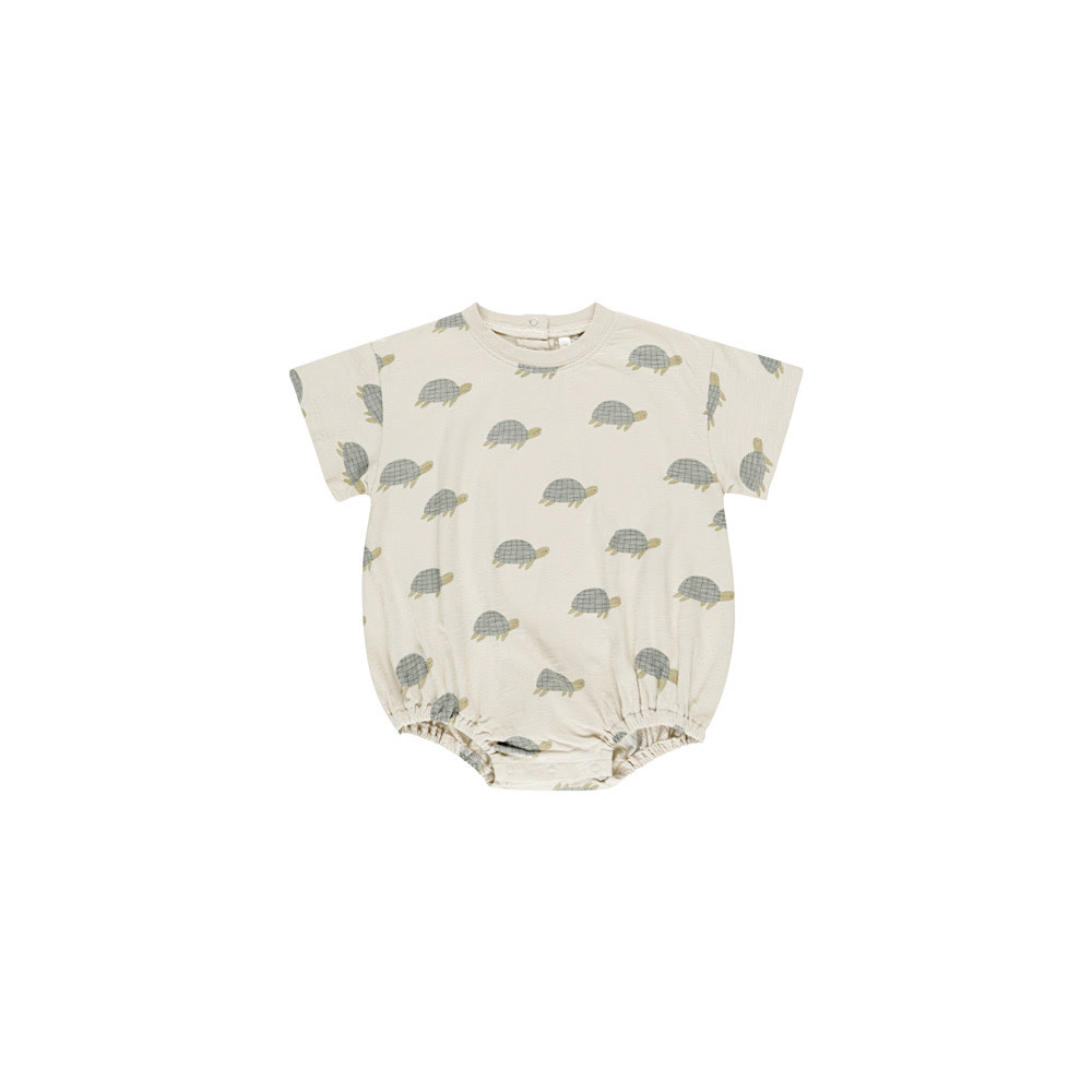Rylee + Cru Rylee + Cru Relaxed Bubble Romper - Sea Turtles