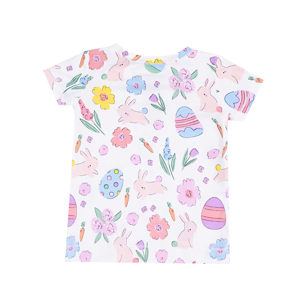 Angel Dear Short Sleeve Loungewear Set - Easter Bunnies