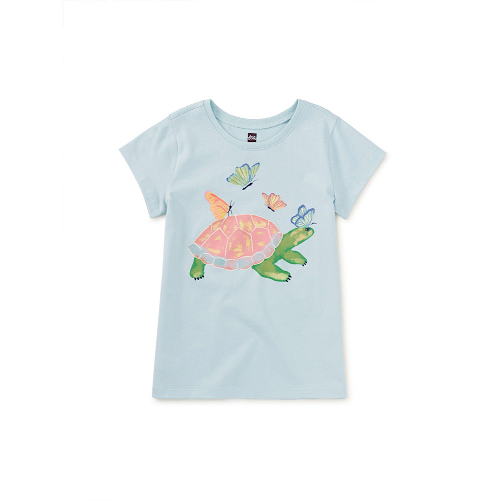 Tea Collection Tea Collection Painted Turtle Graphic Tee - Blue Glow