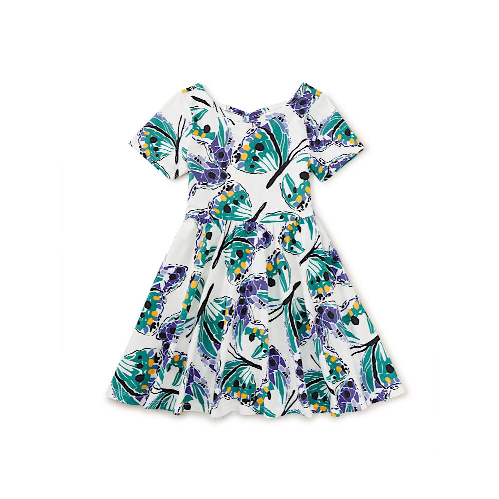 Tea Collection Tea Collection Short Sleeve Ballet Dress - Carnival Butterfly