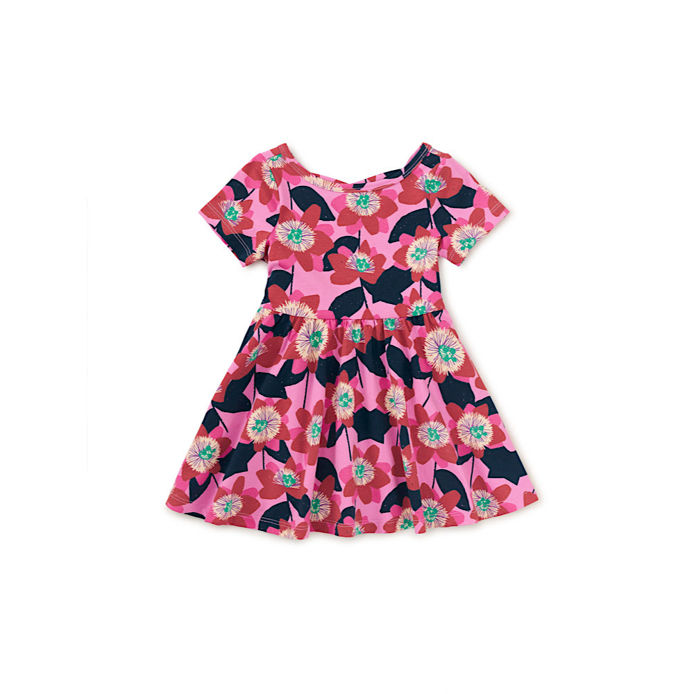 Tea Collection Short Sleeve Ballet Dress - Block Print Passion
