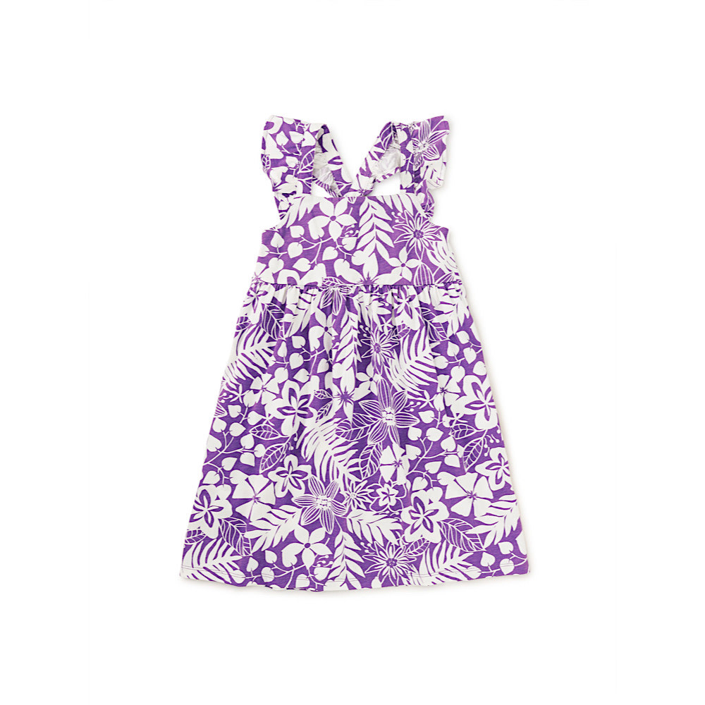 Tea Collection Tea Collection Ruffle Strap Dress - Tropical Foliage