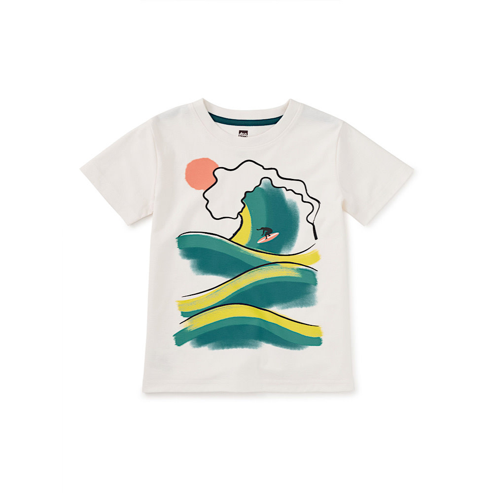 Tea Collection Big Wave Graphic Tee - Chalk