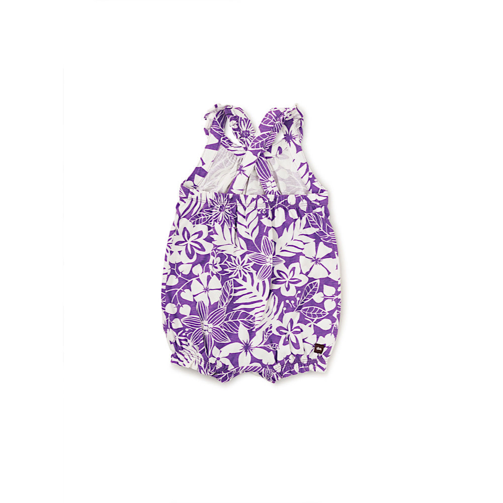 Tea Collection Cross-Back Baby Romper - Tropical Foliage