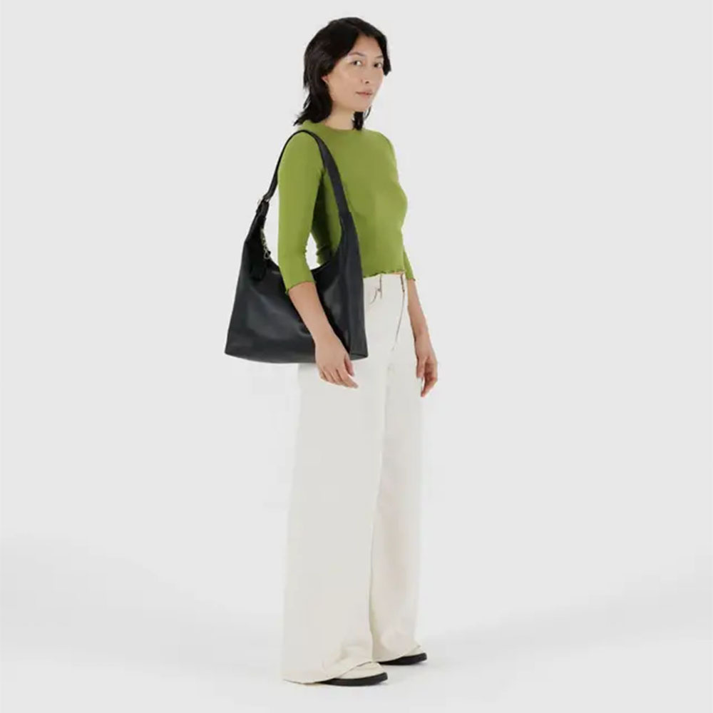 Baggu Recycled Leather - Shoulder Bag - Black