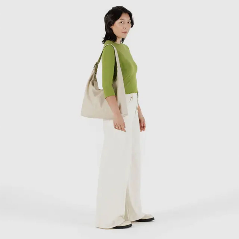 Baggu Recycled Leather - Shoulder Bag - Stone