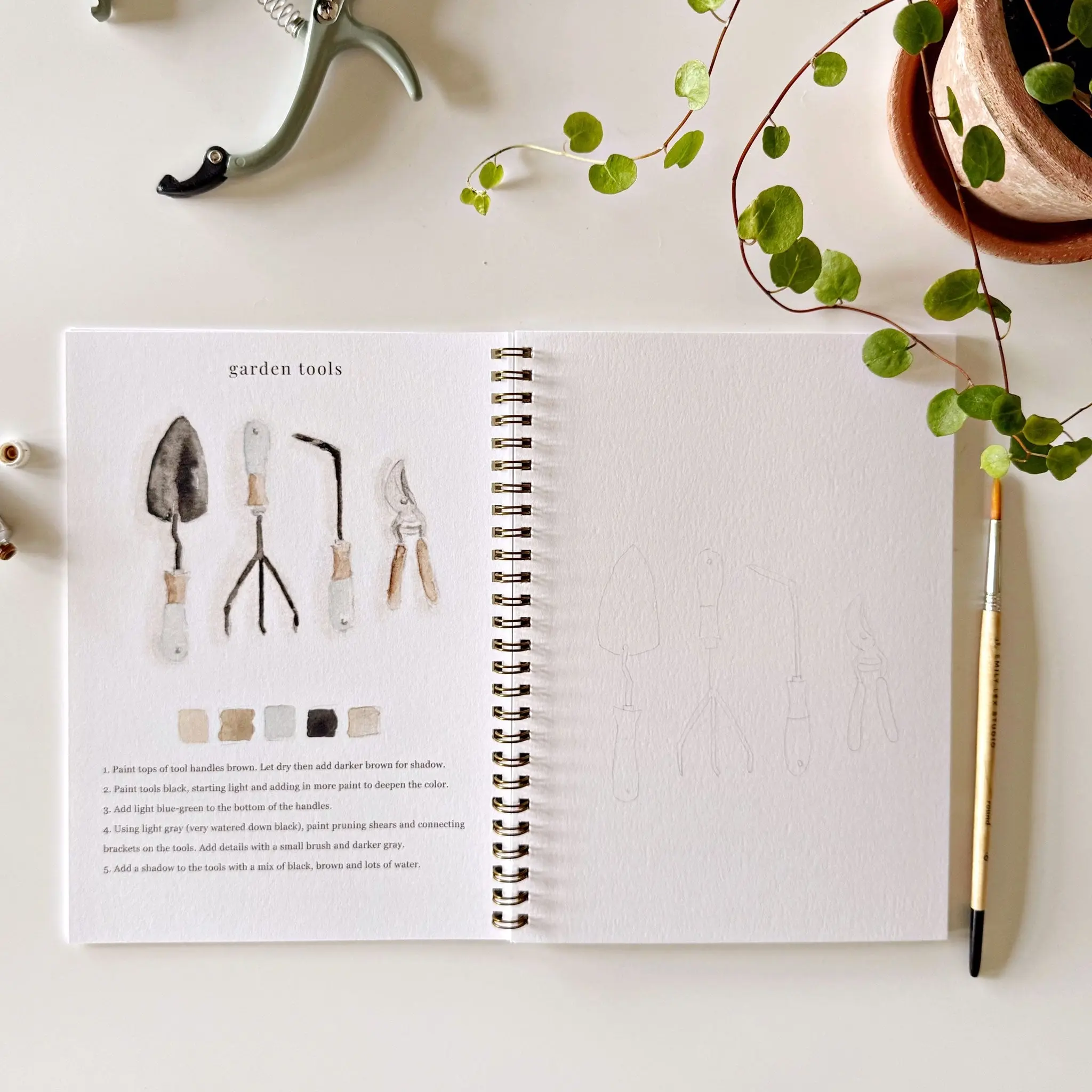 Emily Lex Studio Watercolor Workbook - Garden