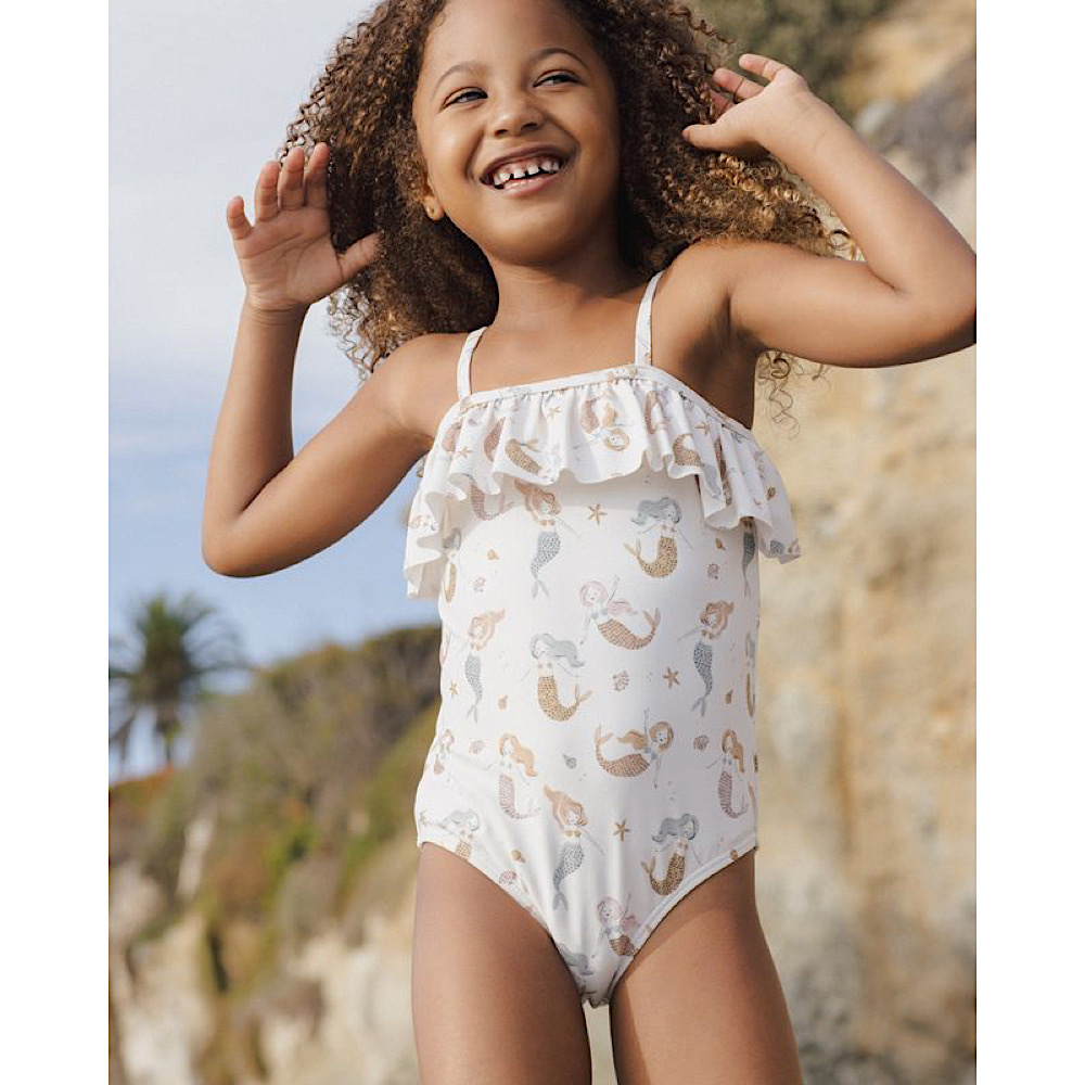 Rylee + Cru Swim Ruffle One-Piece - Mermaids