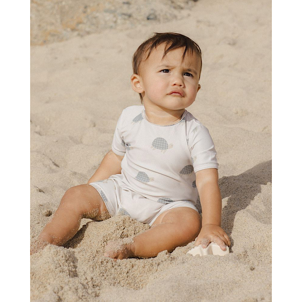 Rylee + Cru Shorty Swim One-Piece - Sea Turtles