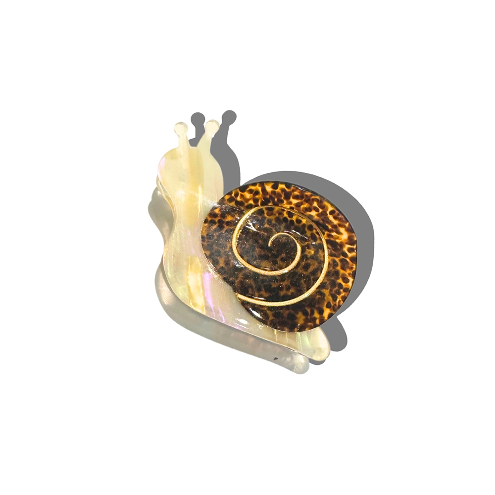Solar Eclipse Snail Claw Hair Clip - Tortoise