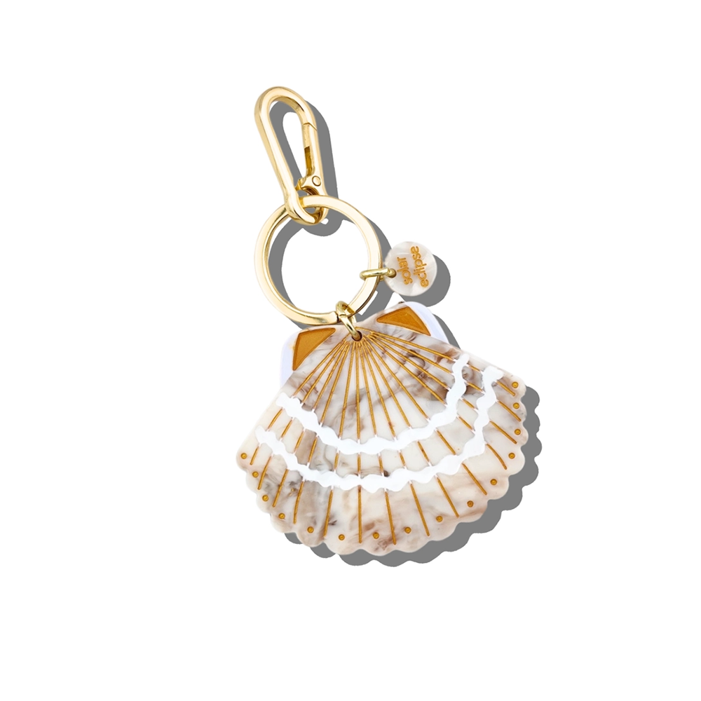 Solar Eclipse Seashell Bag Charm