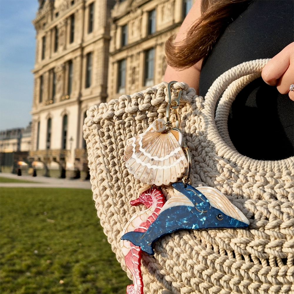 Bag Charm Keychain - Seashell