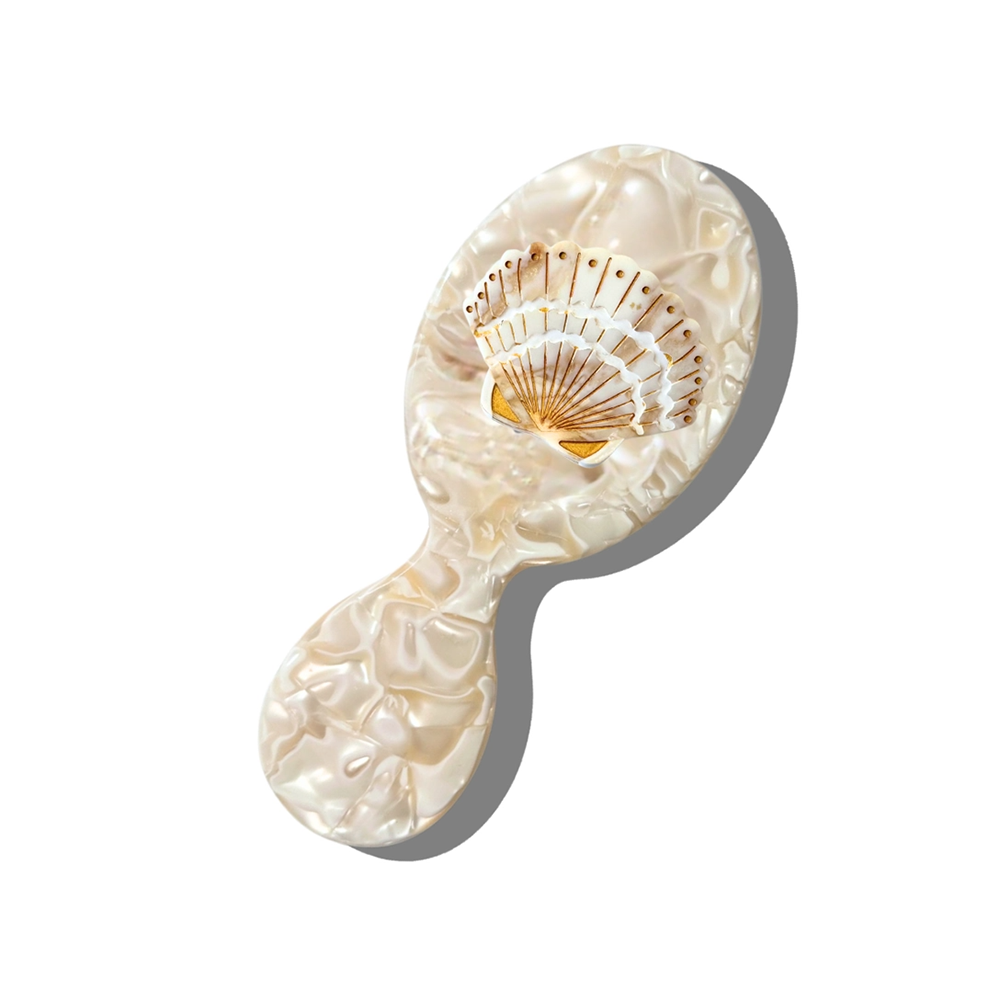 Solar Eclipse Solar Eclipse Handbag Hero Travel Small Hair Brush - Seashell