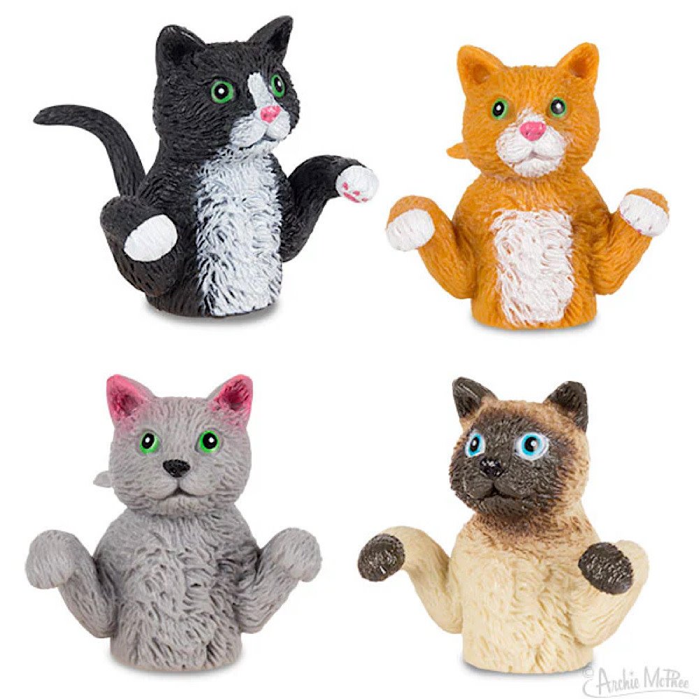 Archie McPhee Finger Puppet - Cats