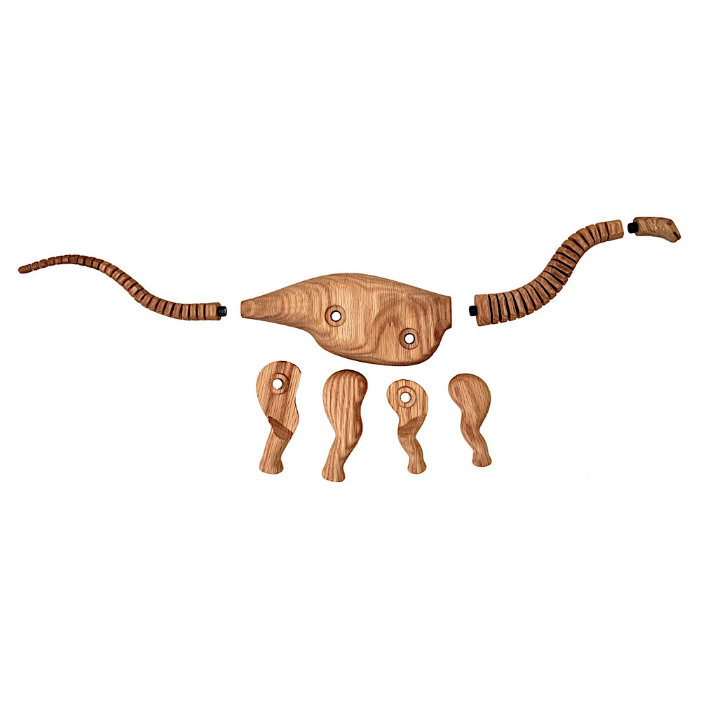 Wooden Dinosaur with Magnetic Joints - Apatosaurus