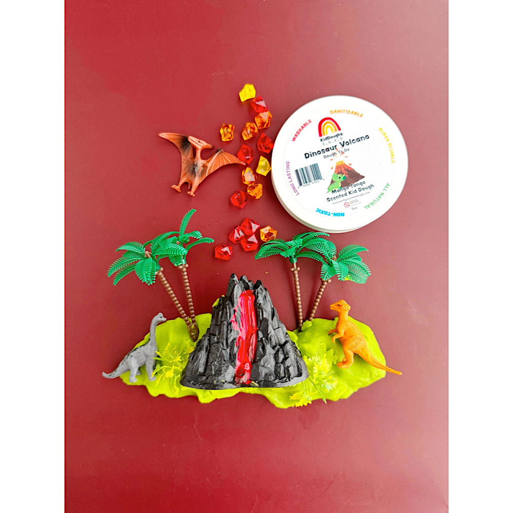 KidDough Dough-To-Go Dinosaur Volcano