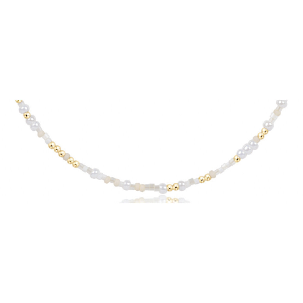 ENewton Choker - Hope Unwritten Beaded - Call Me On My Shellphone - 15 Inch