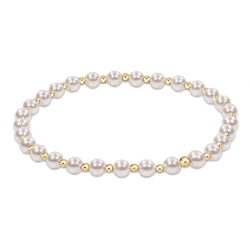 ENewton Extends - Gold Pearl Pattern Bracelet - Grateful - 4mm