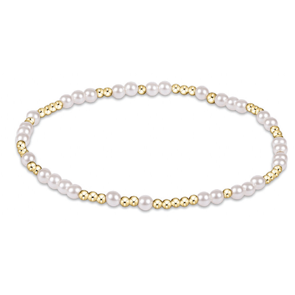 ENewton ENewton Extends - Gold Pearl Pattern Bracelet - Hope Unwritten - 3mm