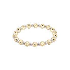 ENewton ENewton Classic Gold Pearl Pattern Bracelet - Grateful - 6mm
