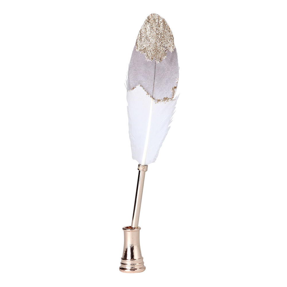 Time Concept Quill Ballpoint Pen & Stand - Lavender Gold