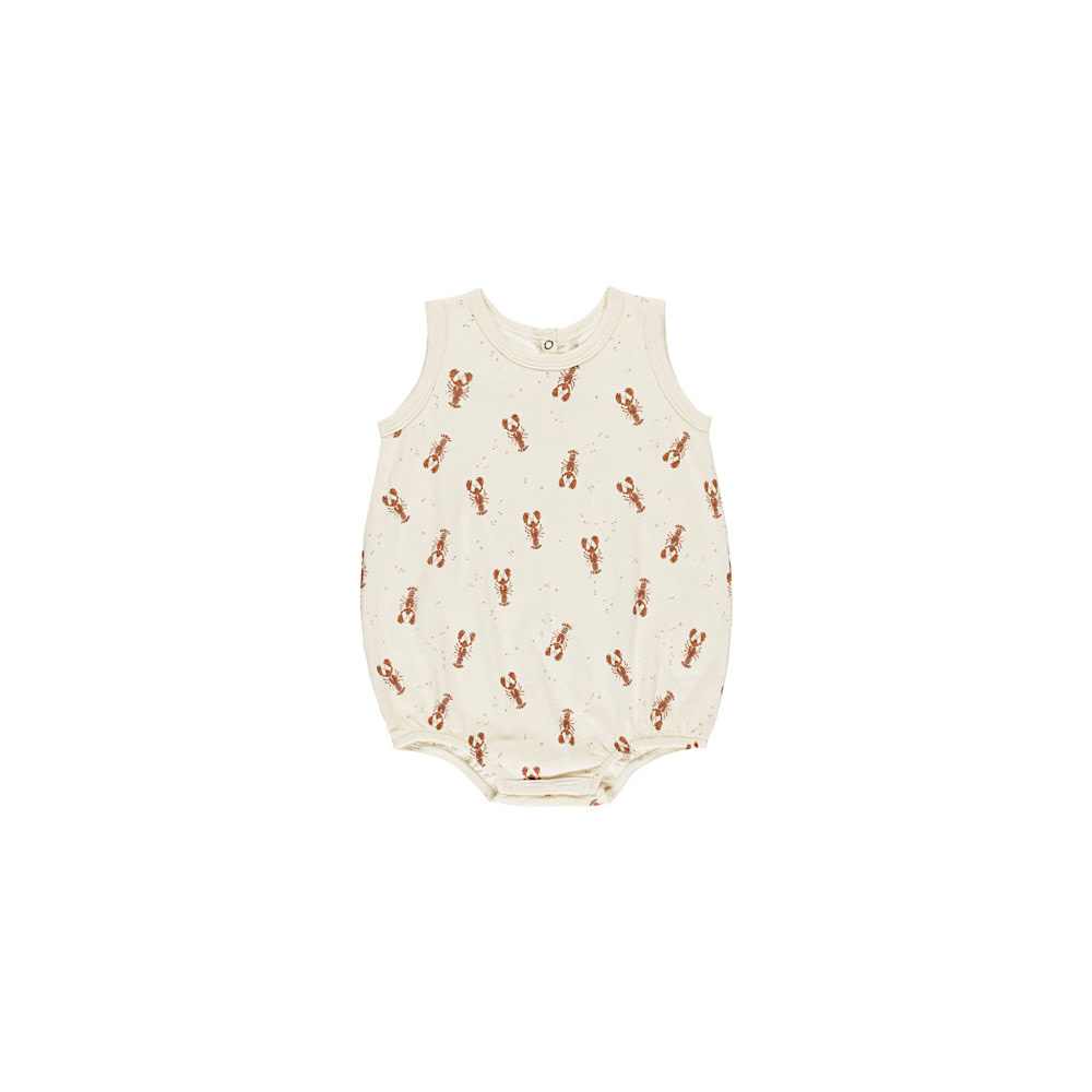 Rylee + Cru LLC Rylee + Cru Bubble Onesie - Lobster