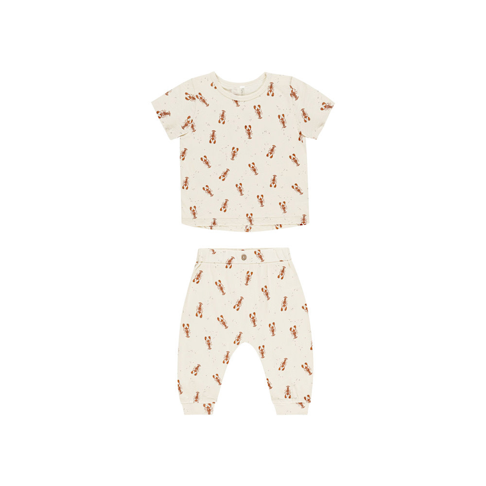 Rylee + Cru Tee + Slouch Pant Set - Lobsters