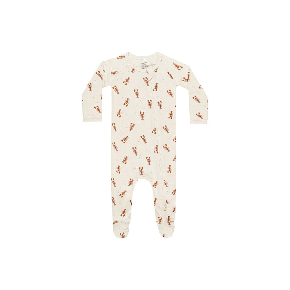 Rylee + Cru LLC Rylee + Cru Footed Sleeper - Lobster