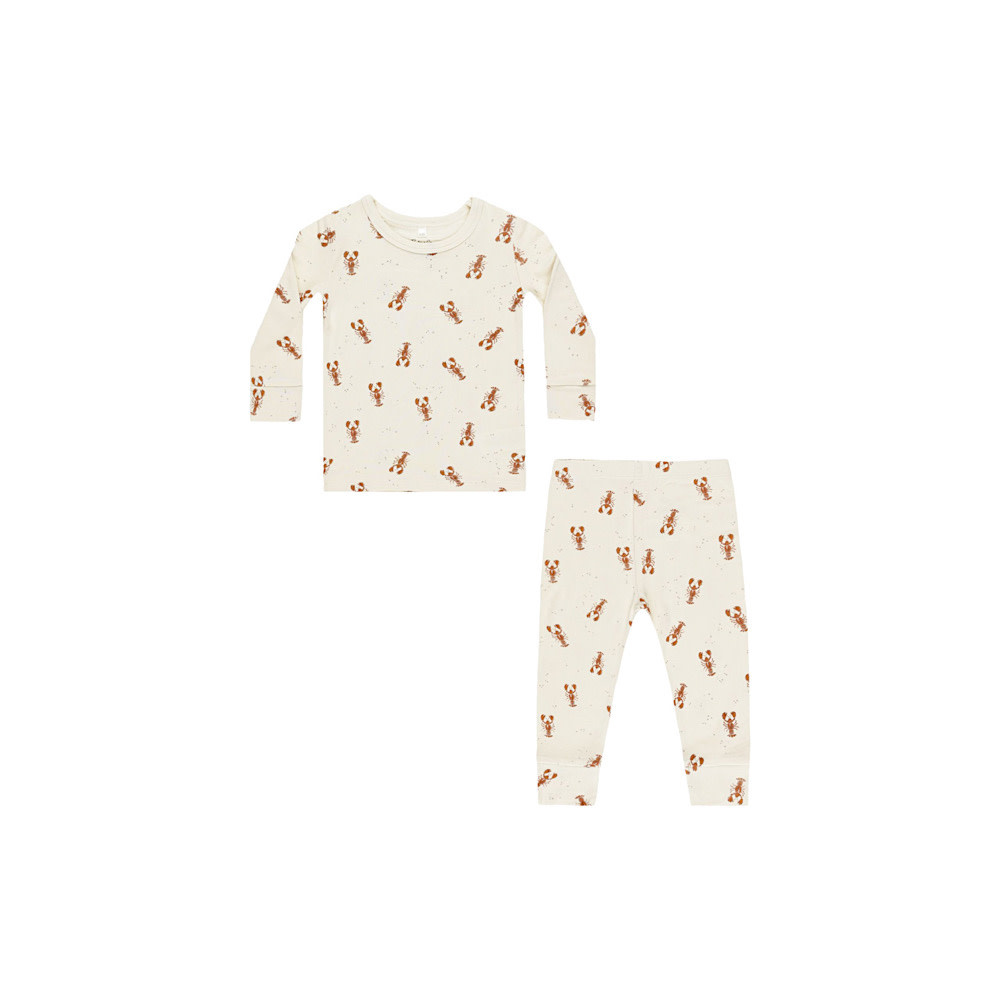 Rylee + Cru Long Sleeve Pajamas - Lobsters