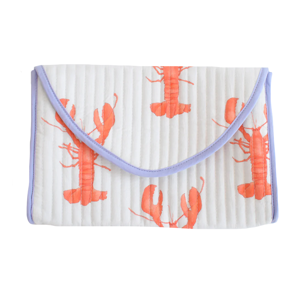 Sara Fitz Sara Fitz Quilted Clutch - Lobster