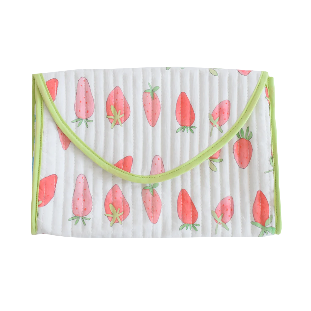 Sara Fitz Sara Fitz Quilted Clutch - Strawberry