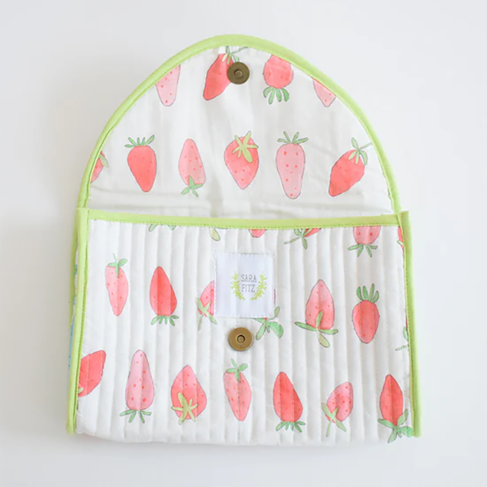 Sara Fitz Quilted Clutch - Strawberry