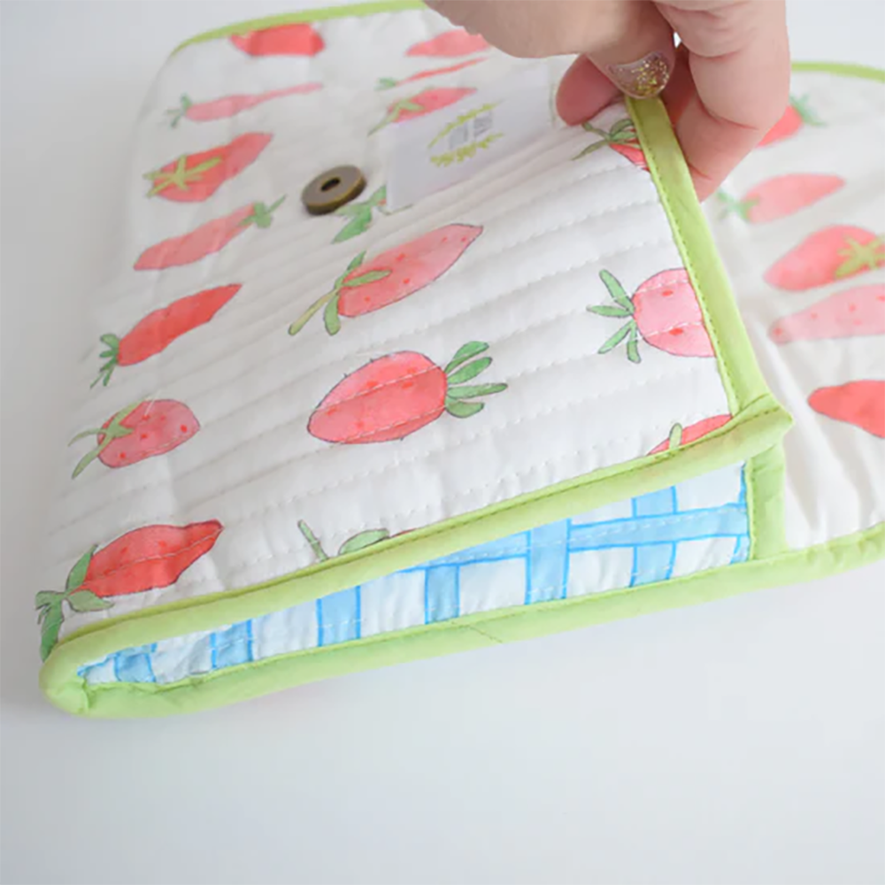 Sara Fitz Quilted Clutch - Strawberry