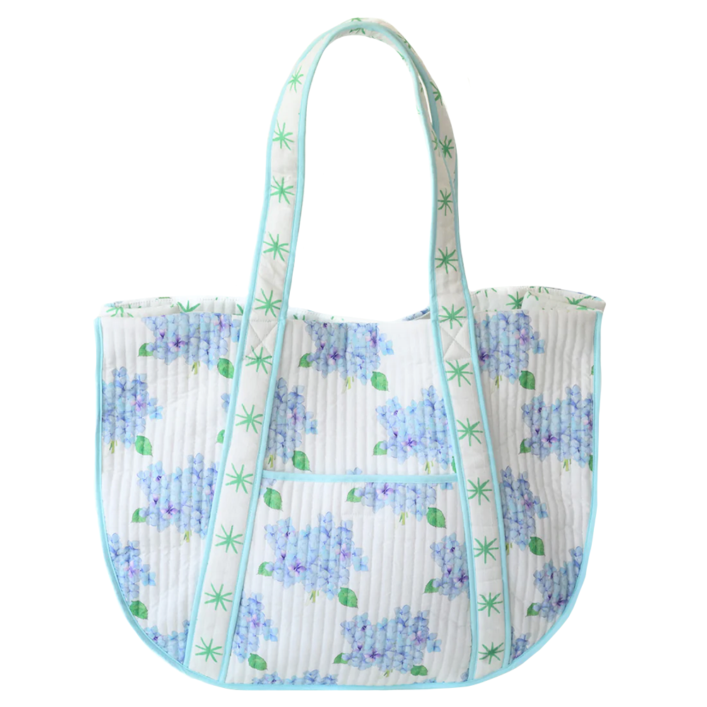 Sara Fitz Sara Fitz Quilted Expandable Tote - Hydrangea