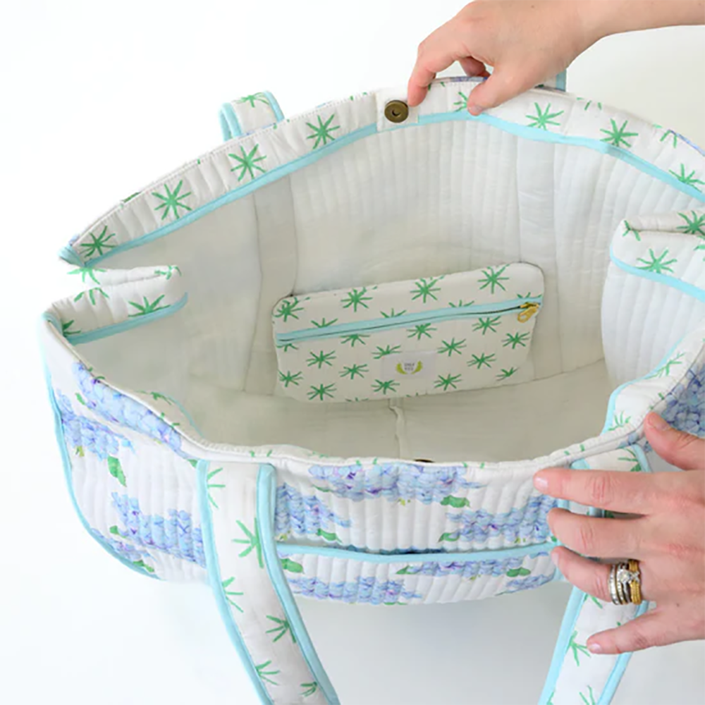 Sara Fitz Quilted Expandable Tote - Hydrangea