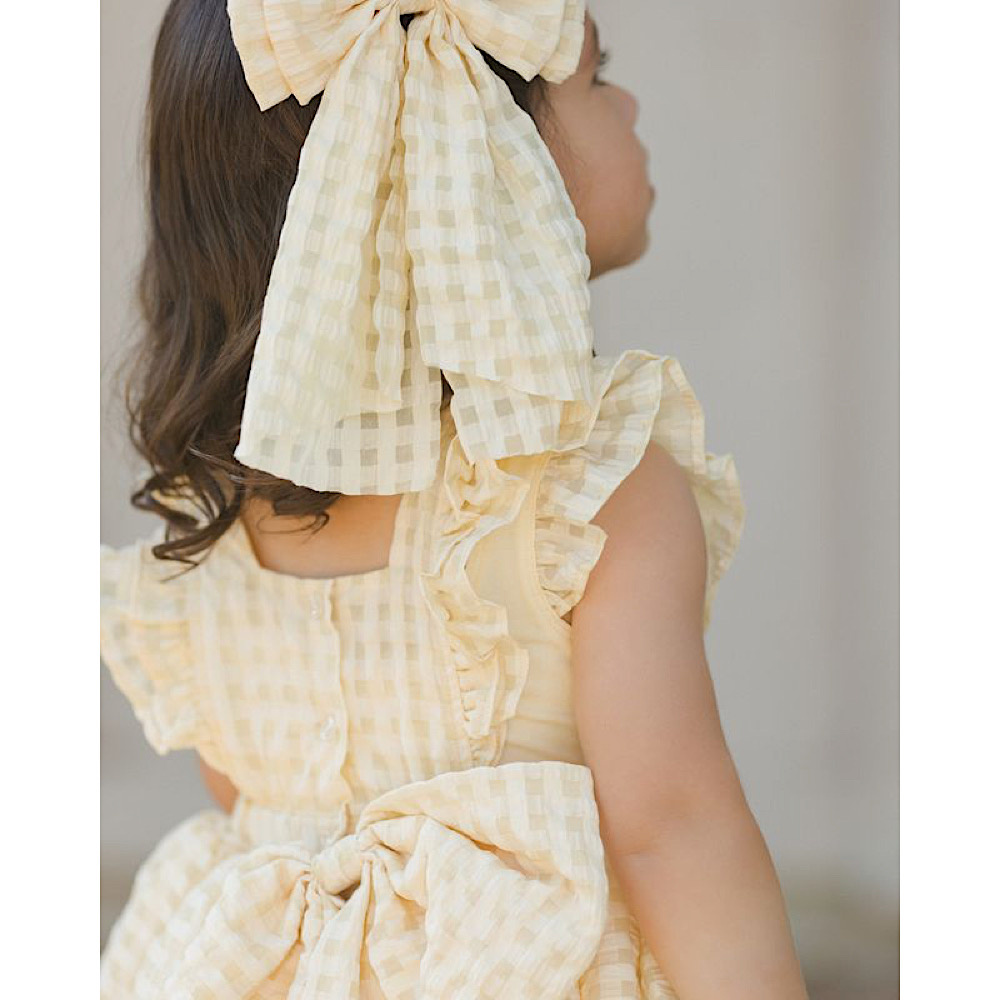 Noralee Alice Bow - Lemon Check
