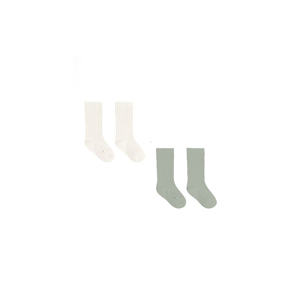 Quincy Mae Quincy Mae Socks Set - Natural/Sage
