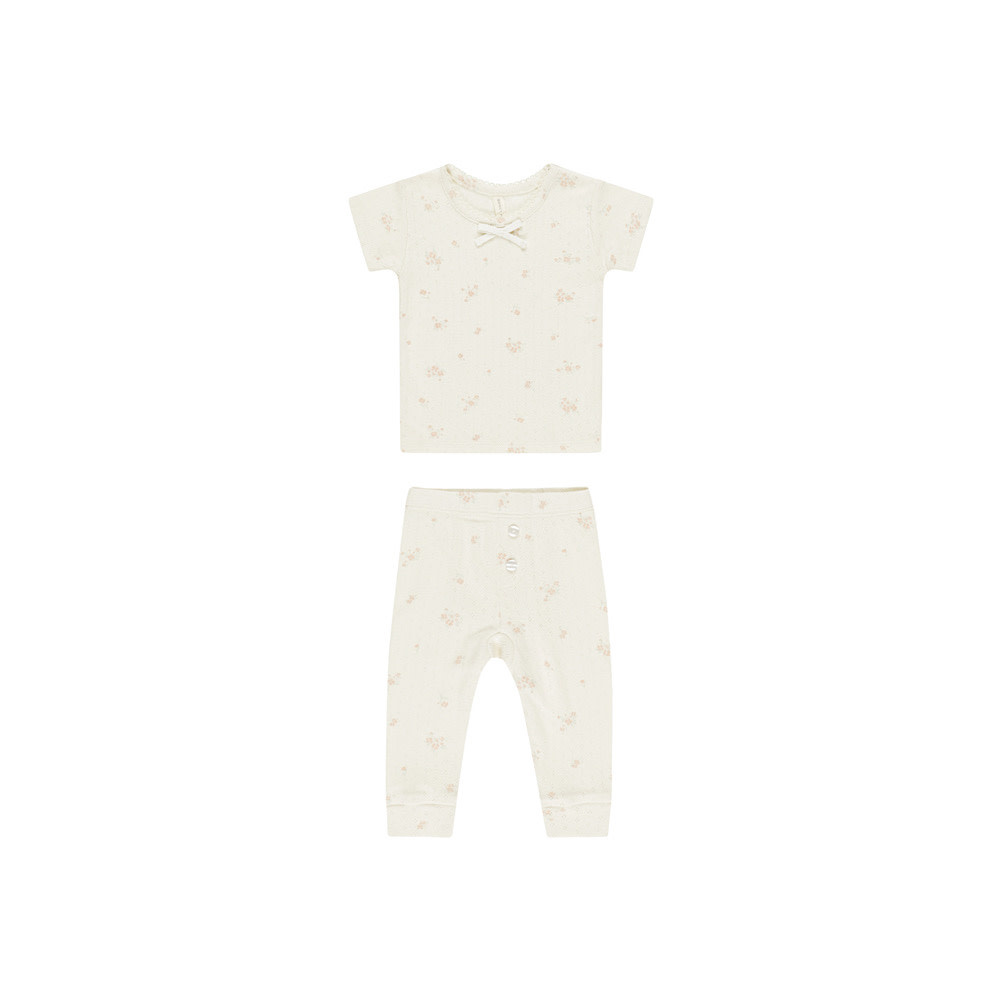 Quincy Mae Bamboo Short Sleeve Pajama Set - Strawberries